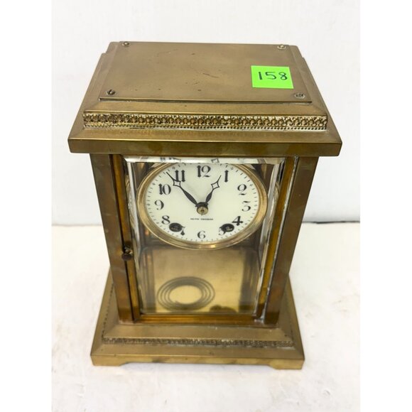 Antique Seth Thomas Crystal Regulator Mantle Clock - Picture 12 of 13
